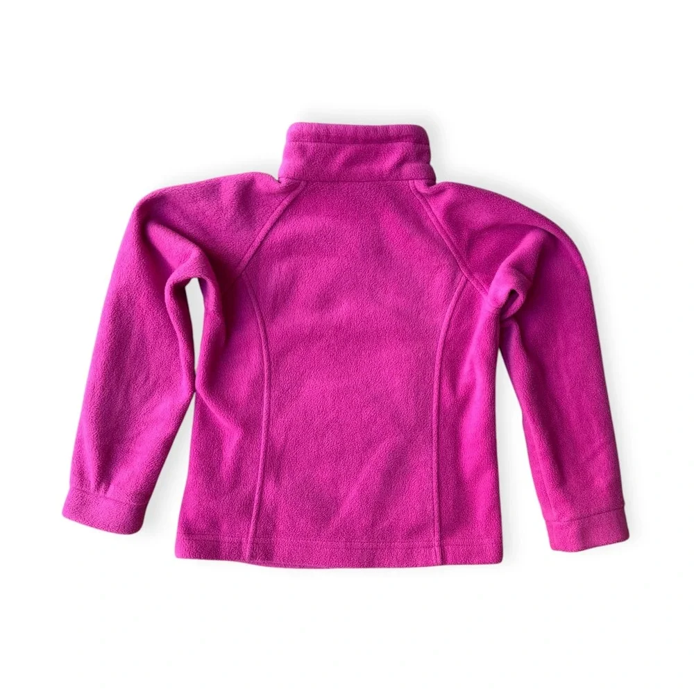 Columbia Girls Benton Springs Full Zip Fleece Jacket Pink Small (7/8)
